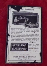 Antique *SALESMAN'S SAMPLE* School Slate Blackboard 3.25" X 5.25"