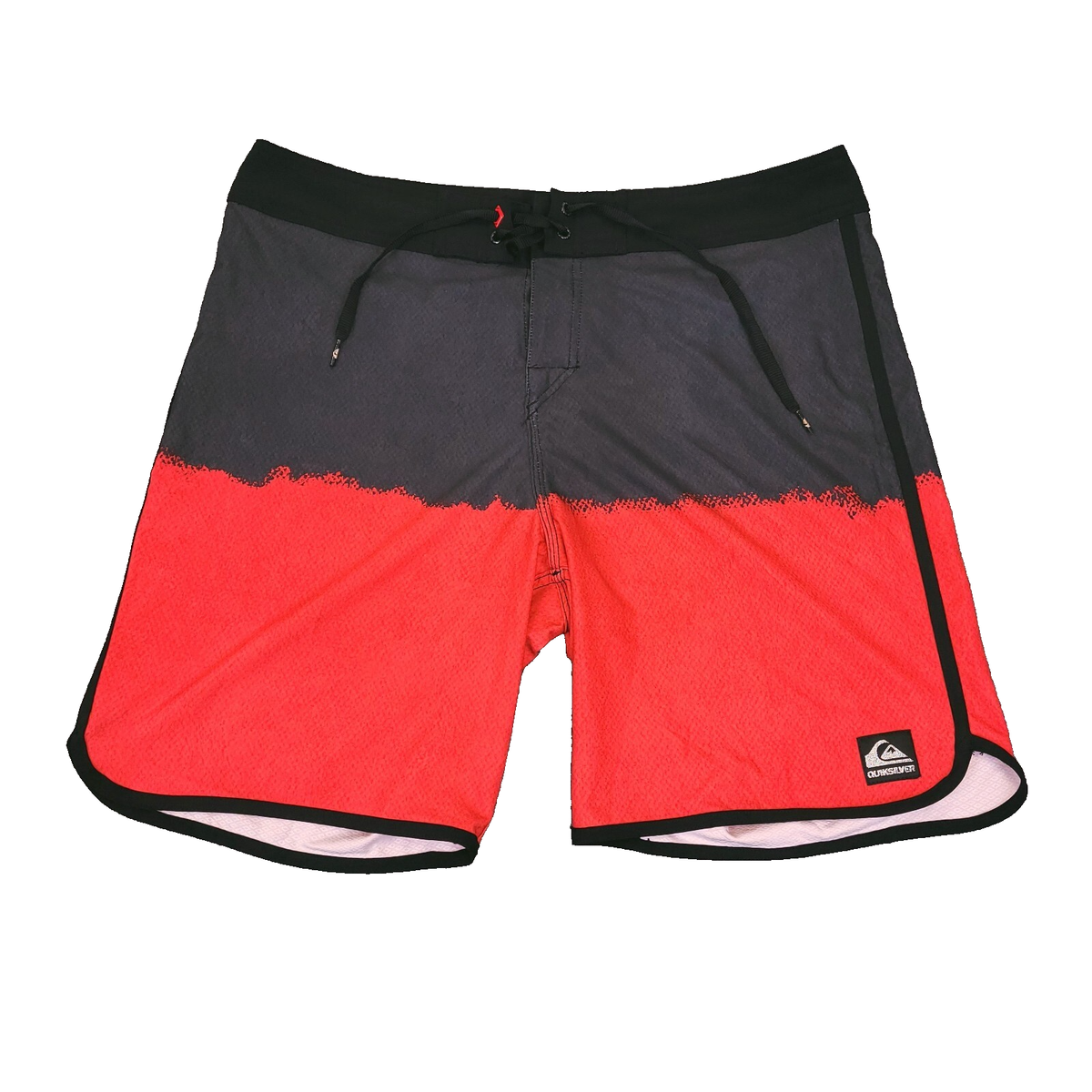 Quicksilver Board Shorts Mens 36x8 Red Black Microfiber Stretch