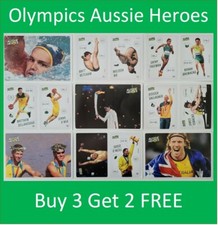 Aussie Heroes Olympics Stickers Woolworths - Choose yours! Buy 3 Get 2 FREE