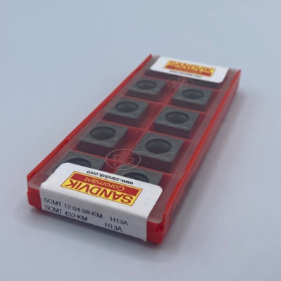 10 pcs(1BOX) SCMT 12 04 08-KM SCMT 432-KM H13A BRAND NEW SANDVIK CARBIDE INSERTS
