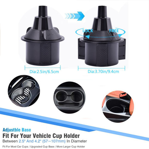 Upgraded Version Universal Adjustable Car Mount Cup Cradle Holder for Cell Phone - Picture 3 of 38