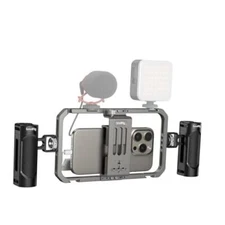  Universal Phone Cage, Smartphone Video Rig Kit with Handles, Handheld 