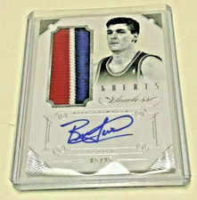 BILL LAIMBEER 2013 PANINI FLAWLESS 3CLR GAME USED JERSEY AUTO 05/25 SIGNED CARD