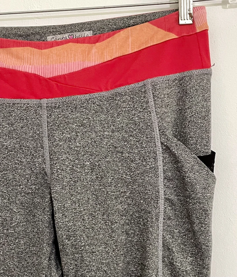 🌷Canta Bella Mujer’s Gris Tiro Medio Entrenamiento Ropa Activa Leggings Talla Grande Foto 2 de 4