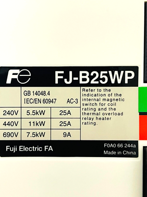 FUJI ELECTRIC FJ-B25WP Motor Starter | eBay