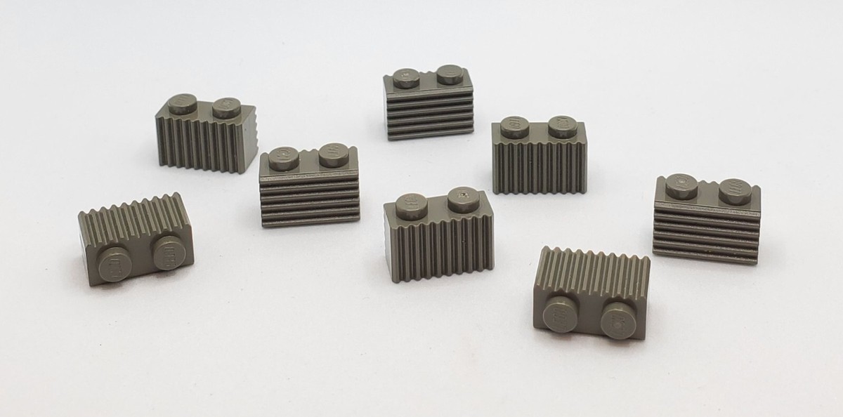 LEGO Parts Brick Modified 1 x 2 w/ Grille Fluted 2877 [8