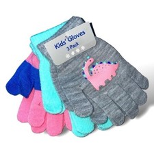 Dinosaur Gloves Kids Winter Gear Snow Hand Warmers Poppy 3 Pack new