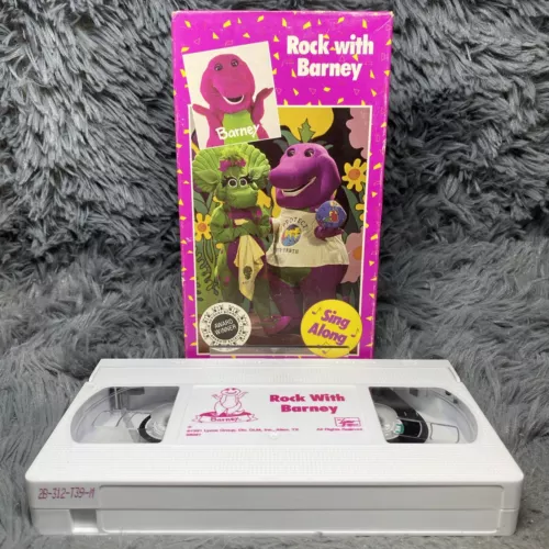 Barney & Friends Rock With Barney VHS 1990 Video Tape Sing Along Lyons Group