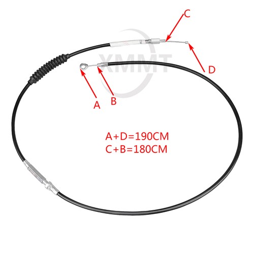 180CM Motorcycle Black Clutch Cable Wire for Harley Sportster XL 1200 883 48 72 - Picture 11 of 11