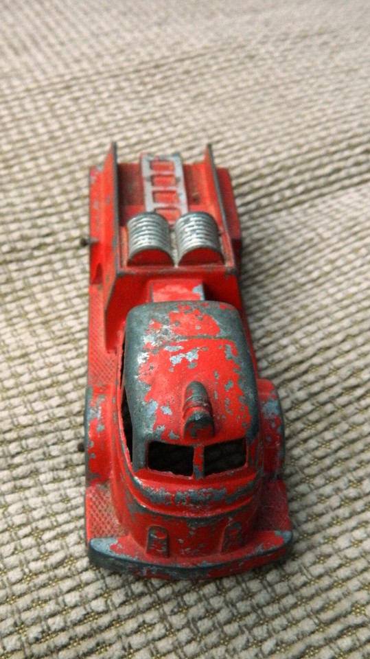 Vintage Hubley & Merryweather Red Fire Truck Diecast & IMPY Fire Engine
