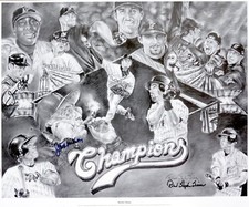 JACK MCKEON &  JEFF CONINE AUTOGRAPH Florida Marlins 20x24 ROBERT STEPHEN SIMON
