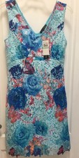 spenser jeremy Blue Rose Sheath Stretch Lace Flatteing Dress Available Sz 8