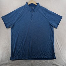 Under Armour Heatgear Men Size 2XL Solid Blue Loose Fit Short Sleeve Polo Shirt