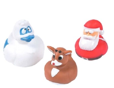 Rudolph Rubber Duckies Set of 3           (Free Shipping with 6 Purchases)