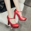 thumbnail 13 - High Heels Ankle Strap Ladies Party Pumps Buckle Glitter Prom Casual Shoes Sizes