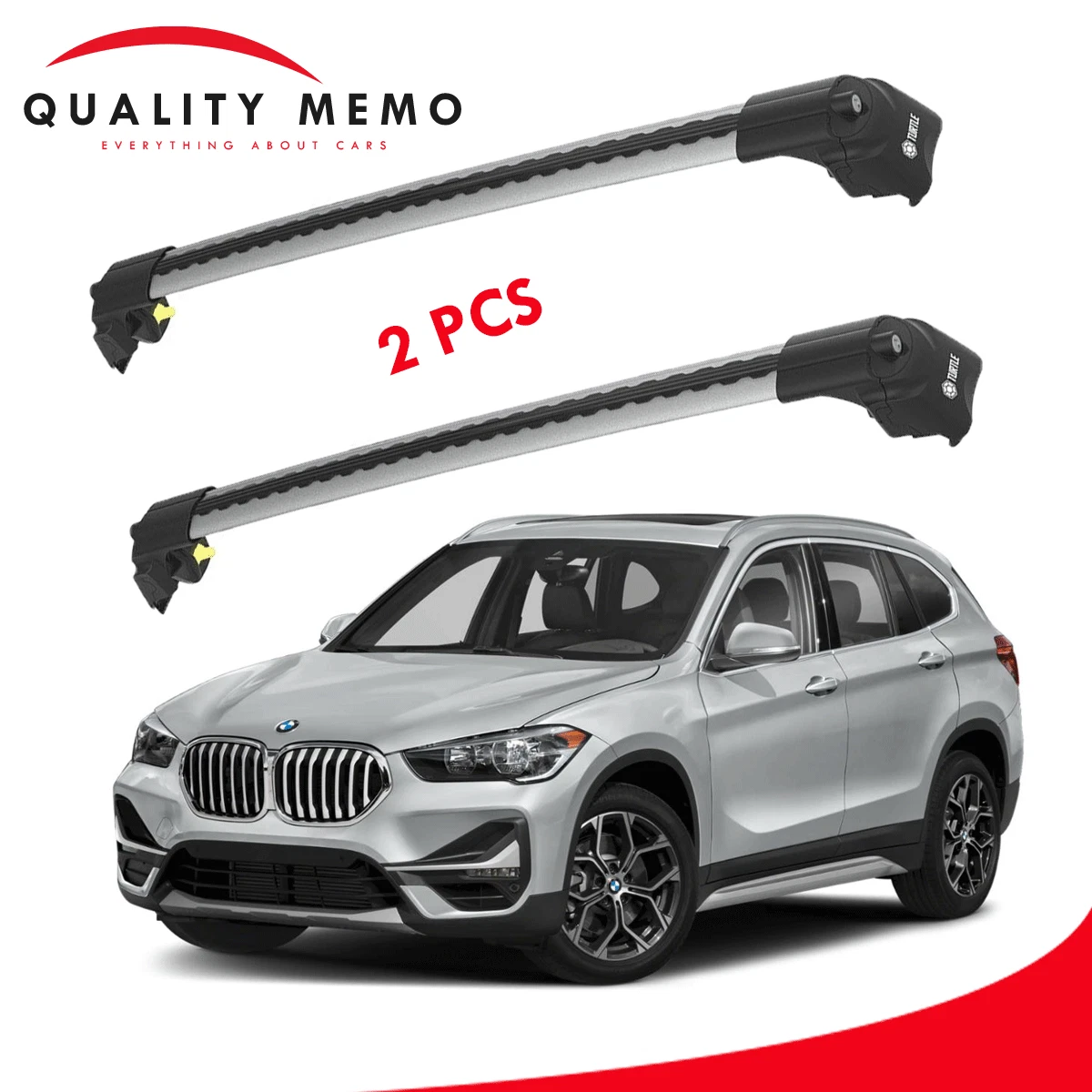 To Fit BMW X1 F48 SUV 2016 2023 Roof Rack Cross Bars Flush Rails