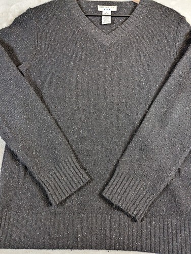 Covington Sweater Mens M 80% Lambswool Pullover Long Sleeve V Neck Black - Picture 2 of 10