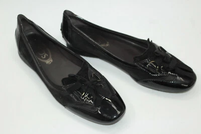 Tod's Femme Chaussures 8 Europe 39.5 Noir Cuir Daim S9258 - Photo 1/4