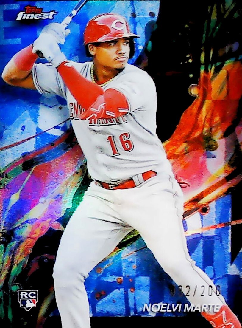 2024 TOPPS FINEST BLUE REFRCTOR /200 #10 Noelvi Marte CINCINNATI REDS ROOKIE