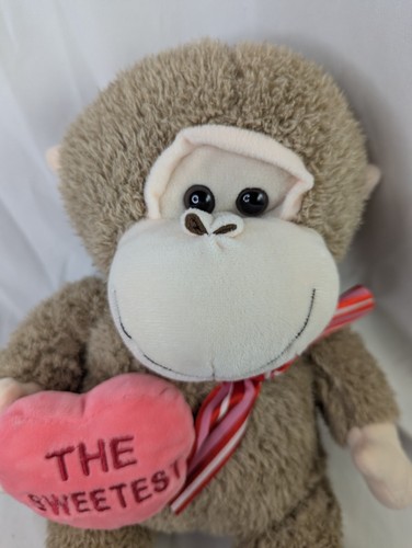 Dan Dee Brown Monkey Plush Chimp The Sweetest Heart 14 Inch Stuffed Animal Toy - Picture 2 of 10