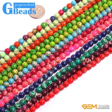 6mm Sea Sediment Jasper Gemstone Round Beads For Jewelry Making Free Shipping