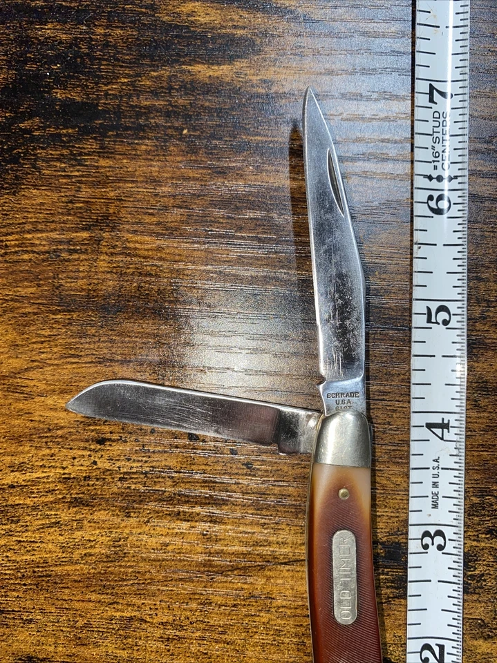 Cuchillo de ganadero Schrade Old Timer 81 OT Delrin asas de corte de sierra-3 hojas Foto 2 de 4