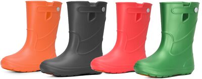 LADEHEID Gummistiefel Kinder Jungen Mädchen Rutschfest Regenschuhe EVA 30-37
