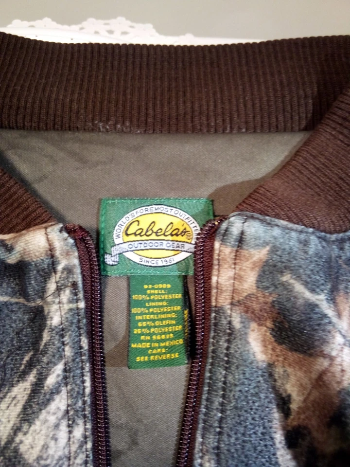 cabelas scent lok Soft Fleece Camo Jacket Vintage Mens Large  P2p24  - Image 2 of 4