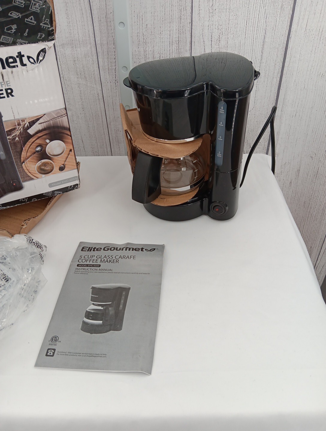 Elite Gourmet 5 cup Drip Coffee Maker, Model EHC-5055-SH