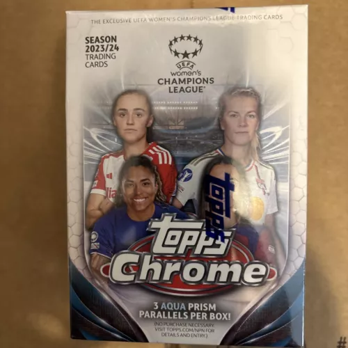 2023/24 Topps Chrome UEFA Women's Champions League Soccer Blaster Box Sealed