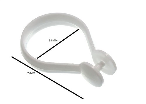 Clip Paraspruzzi Per Doccia AxiyanX - 4 Clip Autoadesive Per Tenda Da Doccia - Bianco - 4