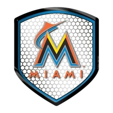 Miami Marlins Reflector Decal MLB Auto Shield Team Logo Car Bike Mailbox Sticker