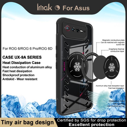 IMAK For Asus ROG Phone 6 Pro Luxury Heat Dissipation Clear Bumper Case Cover - Picture 4 of 10