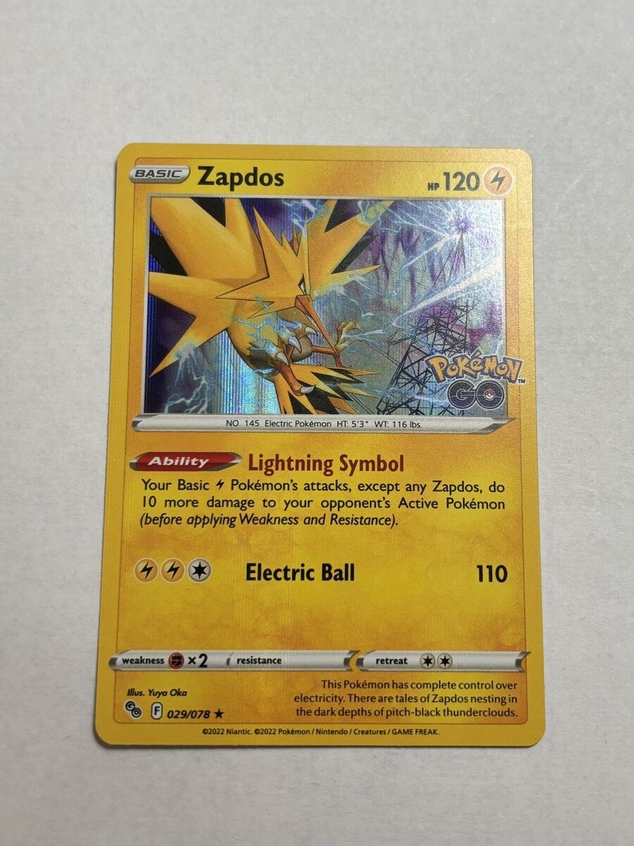 Zapdos 029/078 - Pokemon GO - Holo BLEED ERROR Rare Pokemon Zapdos 029/078 - Pokemon GO - Holo BLEED ERROR Rare Pokemon