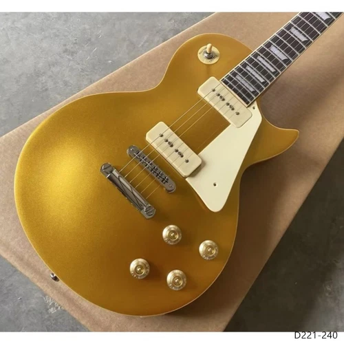Nitro finish, Solid maple cap, Modern GOLD TOP Electric Guitar w 2 P90s