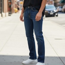 LEVI STRAUSS 510 Men's Classic Dark Blue Straight Leg Jeans - Size: 31x32