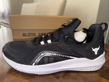 NIB MEN UNDER ARMOUR 3026462 001 UA PROJECT ROCK BSR3 BLACK/WHITE SHOE SNEAKERS