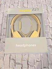 Heyday Wired On-Ear Headphones- Mist Yellow - Adjustable microphone, NIB. O62