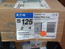 Eaton BR24L125SP BR 125 Amp 2 Space 4 Circuit Indoor Main Lug Loadcenter New