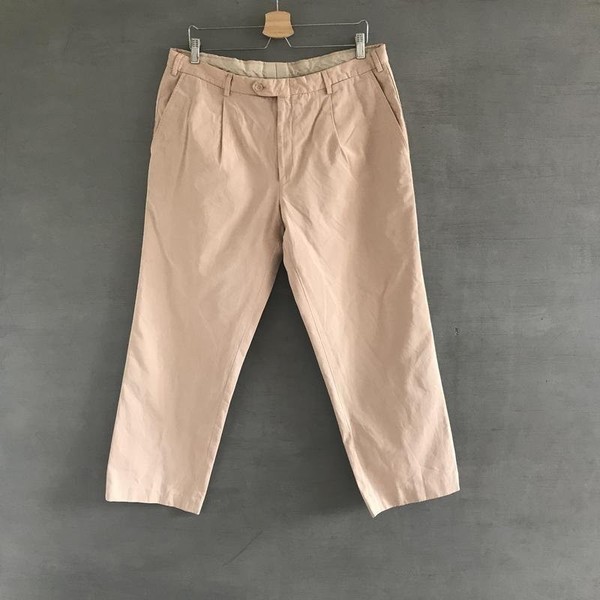 Men Pal Zileri Trousers Peach Cotton 36 / XL / 50