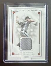 2016 Panini National Treasures Madison Bumgarner Game-Used Jersey #04/25
