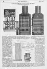 LOFTUS PERKINS Hochdruckmotor & Kessel antiker Technikdruck 1877