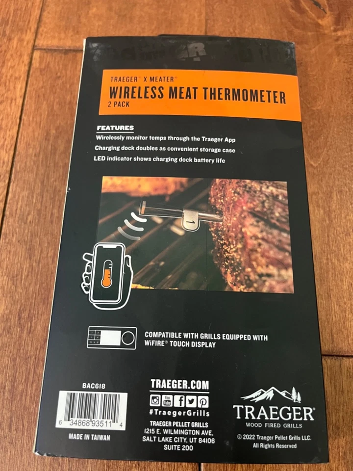 TRAEGER X Meater Wireless Meat Probe (2-pack) BAC618 - Image 2 of 3