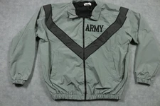 Skilcraft Jacket Army PFU Mens Small Long Gray Black Windbreaker Nylon Military