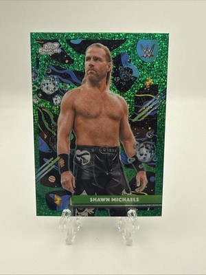 2026 Tips Cosmic Chrome WWE SHAWN MICHAELS #63 Green Space Dust Refractor 27/75