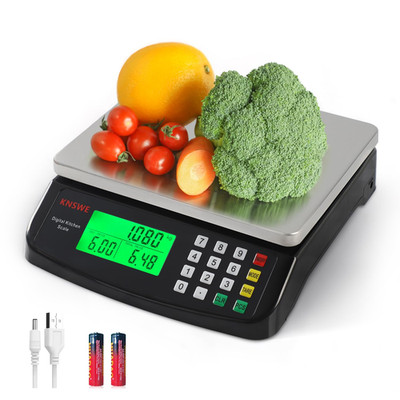 Large Kitchen Scale Black 40KG/88LB Commercial  Scales Digital Weight for Cookin