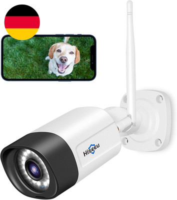 Hiseeu 【5Mp+Zwei-Wege-Audio】 Überwachungskamera Aussen, WLAN IP Kamera 5MP Outdo