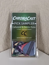 ChromaCast CC -  Pick Sampler - Celluloid & Derlin Picks - Assorted Gauges 12pk