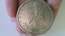 1876 S US Seated Liberty Silver Trade Dollar. MUST SEE!
