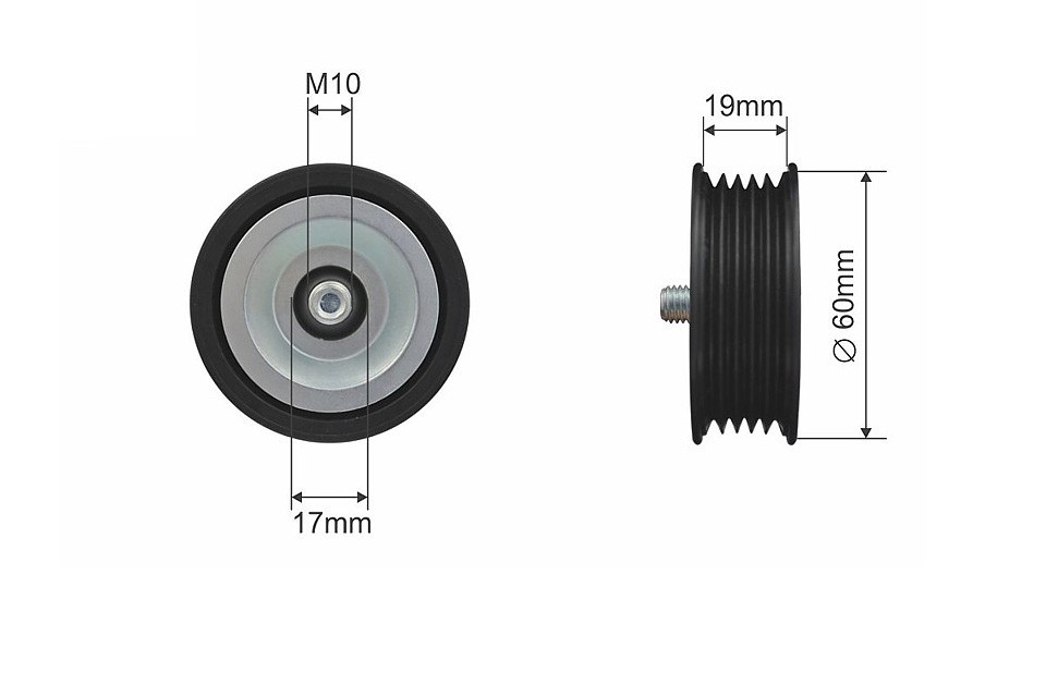 DEFLECTIONGUIDE PULLEY VRIBBED BELT RNK-KA-008 FOR HYUNDAI ix35/Van ACCENT/IV - Image 12